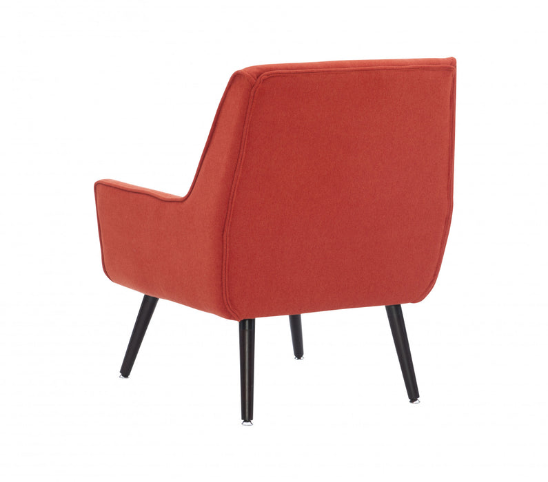 Trellis Pimento Fabric Accent Chair - Red