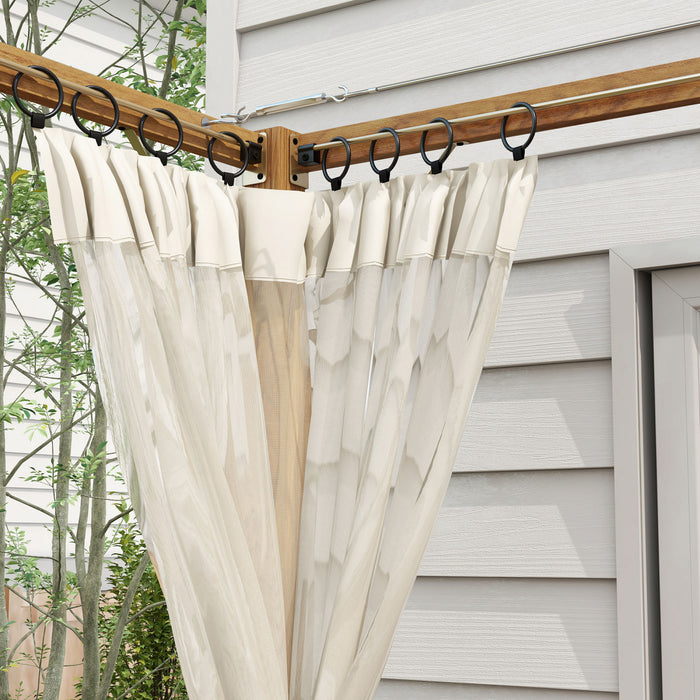 Outsunny 10 X 10 Ft Retractable Pergola Canopy With Netting Sidewalls