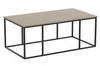 43” Coffee Table - Dark Taupe With Black Metal