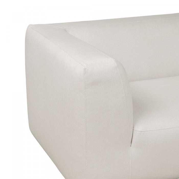 Lukas Contemporary Modern 118\" Right-Facing 2-Piece Sectional Sofa in Cream