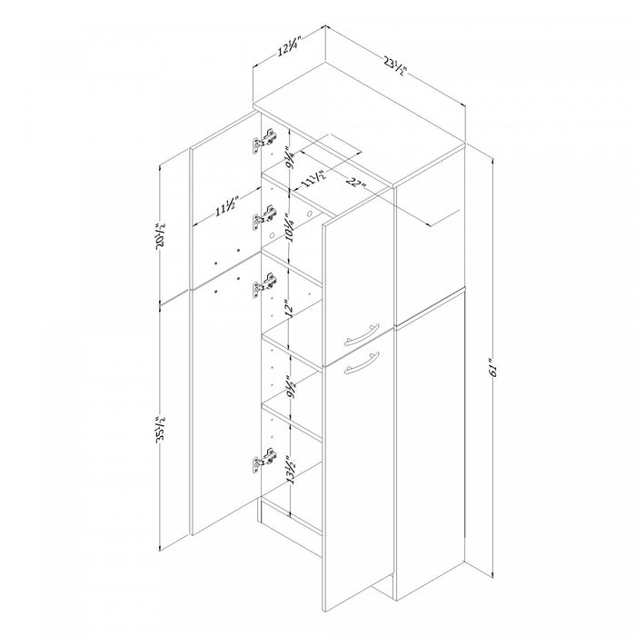 Axess 4-Door Storage Pantry - Morgan Cherry