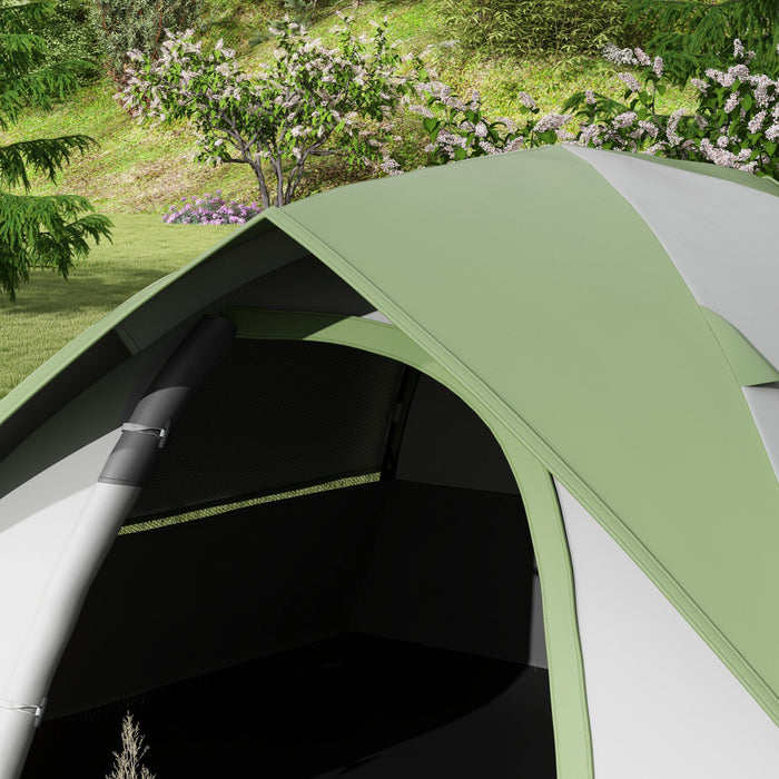 Outsunny 4-5 Man Camping Tent With Sewn-in Floor, 3000mm Waterproof