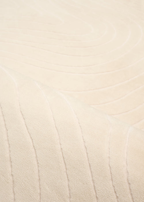 Somos Contemporary Cream Washable Rug 5'0\" x 7'6\" Indoor Area Rug
