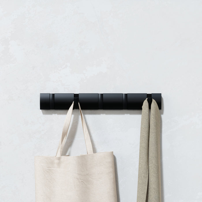 Umbra 5 Flip Wall-Mounted Hooks - Black