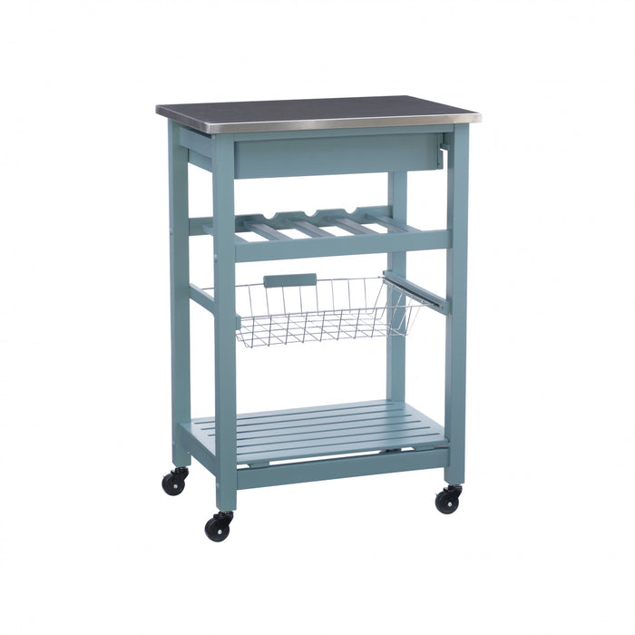 Clarke Kitchen Bar Cart - Blue