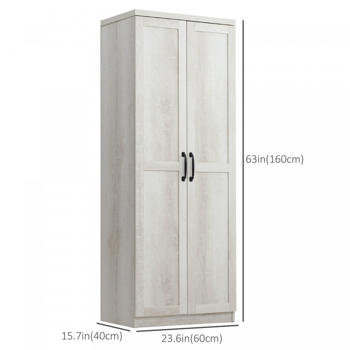 HOMCOM Kitchen Pantry Cabinet with Adjustable Shelves for Dining Room