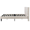 Ibidun Upholstered Platform Bed with Headboard in Beige - Queen Size | Ibidun lit plateforme rembourré avec tête de lit beige - Grand