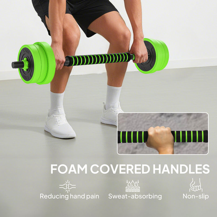 Soozier 44lbs 4-in-1 Weight Dumbbell Set, Barbell Kettlebell Push Up Stand