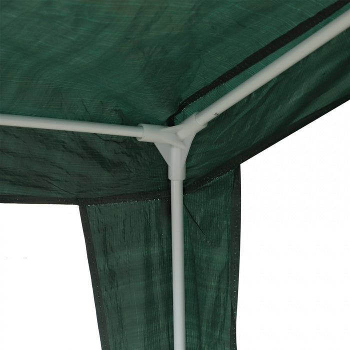 Outsunny 11x8ft Portable Party Gazebo Tent Outdoor Activity Sun Shelter Garden Carport Tent Canopy W/ Slant Leg Green