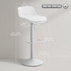 HOMCOM Swivel Bar Stools Set of 2 with Adjustable Height, Bar Chairs, White