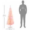 HOMCOM 5' Prelit Artificial Christmas Tree with Warm White LED Lights