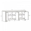 Corin Contemporary 60" Sideboard in Brown (4-Door) | Buffet contemporain Corin 60" en brun (4 portes)