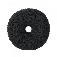 Murphy Upholstered Pouf,100% Cotton - Black 