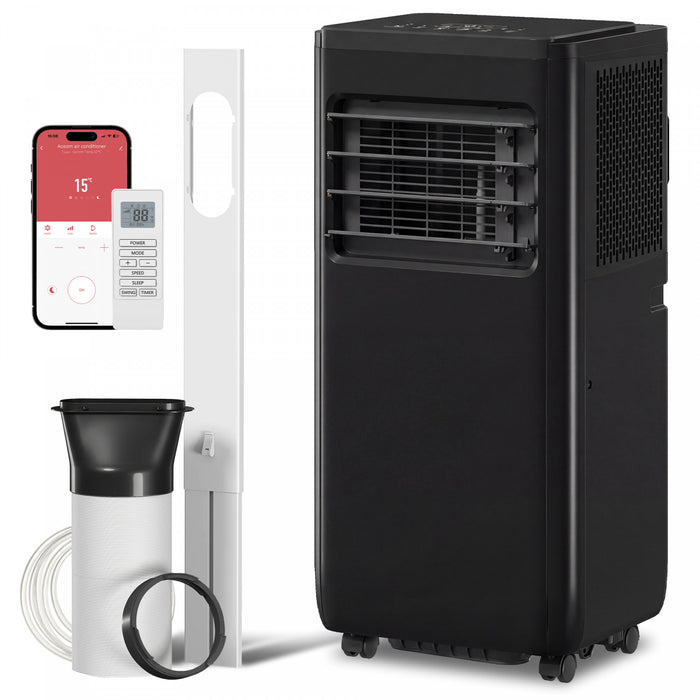 HOMCOM 10000 BTU AC Unit, Portable Air Conditioner with WiFi Control, Black