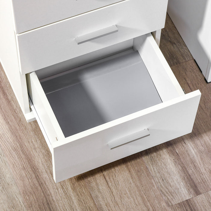 Vinsetto 3 Drawer File Cabinet With Lock And Keys For Home Office