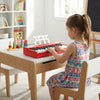 Costway 30 Keys Kids Piano Keyboard with Removable Music Stand, One-key Start Function Red