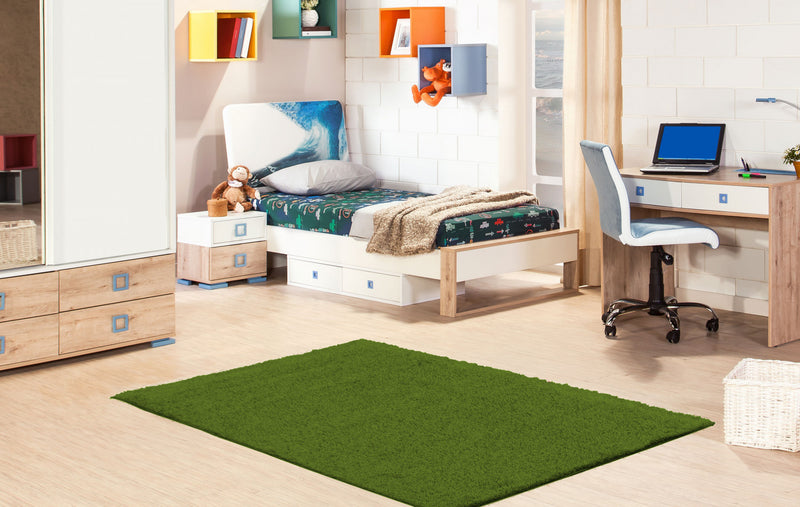 Contemporary 6'0\" x 9'0\" Faux Grass Rug in Green Outdoor Area Rug