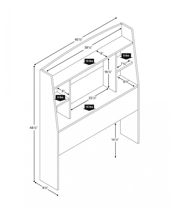 Astrid Twin Headboard - White
