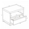 Navis Contemporary 26" Nightstand in Natural Oak (1-Drawer) | Table de nuit contemporaine Navis 66 cm en chene naturel (1 tiroir)