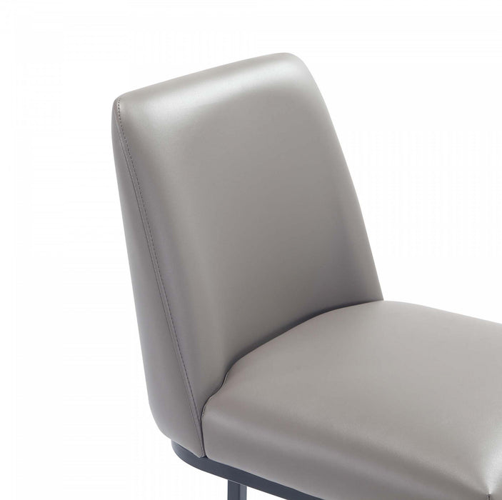Serena Modern Metal Upholstered Counter Stool in Taupe Bar Stool
