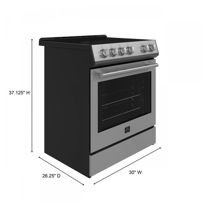 Leonardo Espresso 30\" Slide-In Electric Range in Stainless-Steel, 5.0 cu. Ft. - FFSEL6022-30