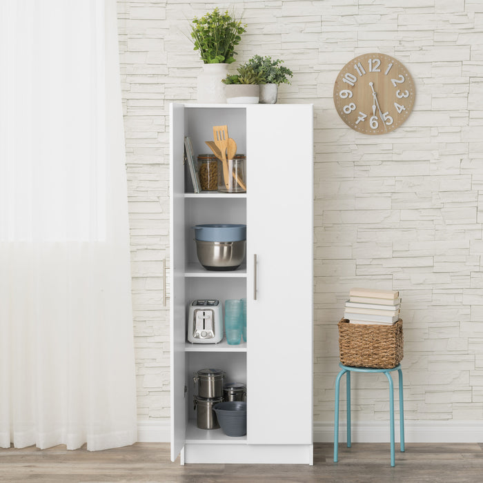 Elite Deep Storage Cabinet with Fixed & Adjustable Shelves - White