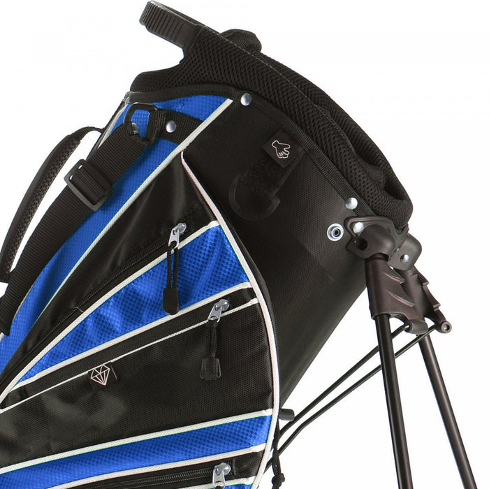 Costway Golf Stand Cart Bag Club W/6 Way Divider Carry Organizer Pockets Storage Blue