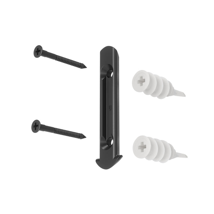 Umbra Loop Matte Black Expandable 1\" Curtain Rod - 42\"-120\" 