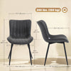 HOMCOM Dining Chairs Set of 4 with Backrest and Steel Legs, Black