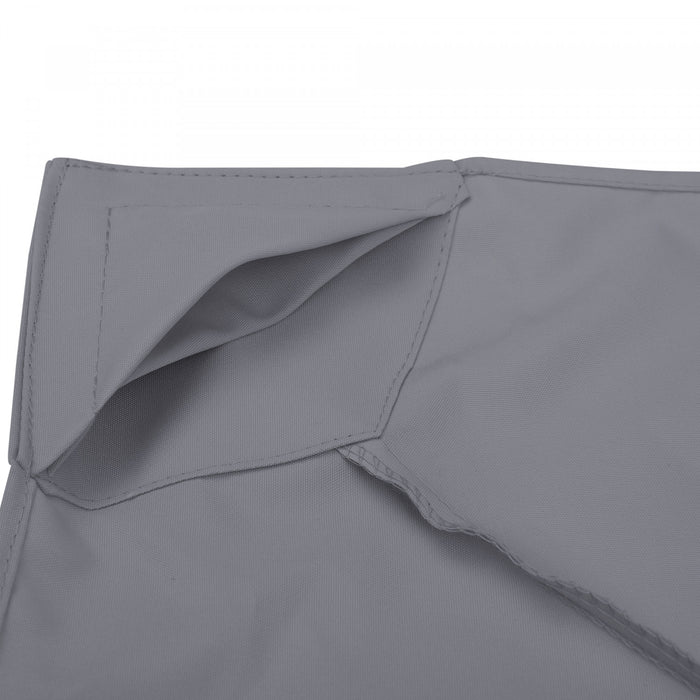 Outsunny 9.8' X 9.8' Square 2-tier Gazebo Canopy Replacement Top Cover Outdoor Garden Sun Shade, Dark Grey