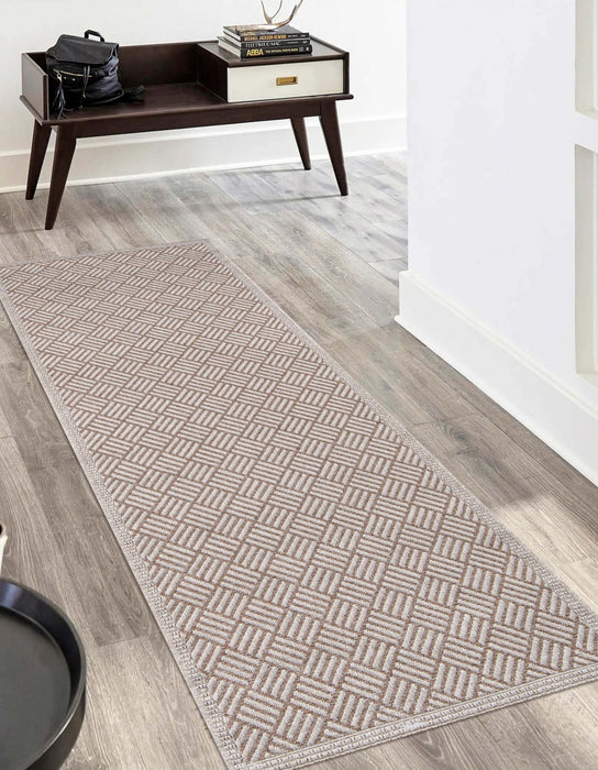 Eve Contemporary 2'0\" x 10'0\" Runner Rug in Brown Indoor Area Rug