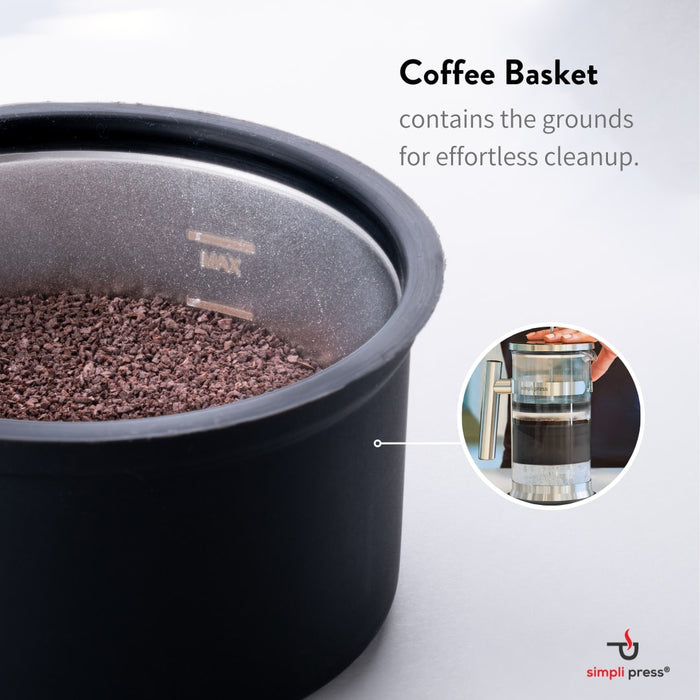 Simpli Press Eco-Concious Premium Coffee Press - SIM-340-BLA