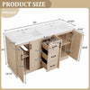 Frederick 59 Inch Modern Double Sink Bathroom Vanity with Storage Cabinet, Brown | Meuble de salle de bain moderne Frederick 59 pouces avec double lavabo et rangement, brun