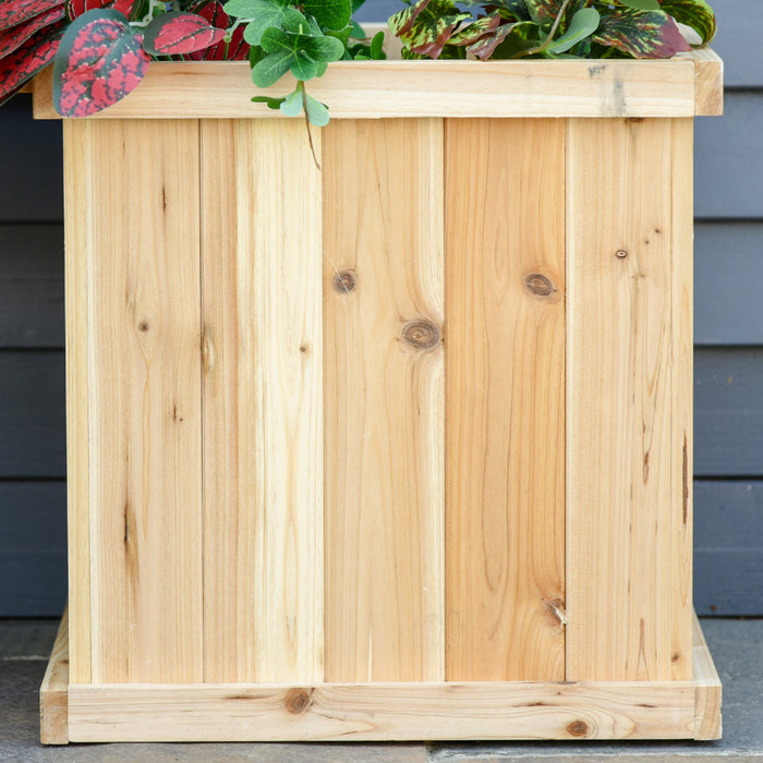 Outsunny Raised Garden Bed Plant Stand Wooden Garden Planter & Bench Combination Garden Raised Bed For Patio Park, 69.25\" X 15\" X 15.75\", Natural