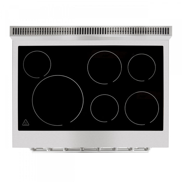 Forno Paolo 36 Inch Freestanding Electric Range, Stainless Steel, 5.44 cu.ft.- FFSEL6011-36