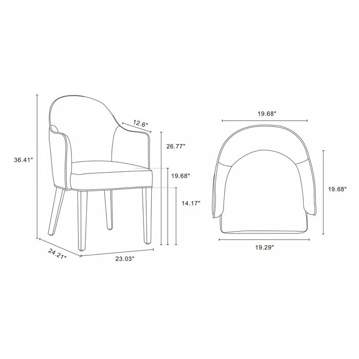 Hillman Modern 6-Piece Dining Chair Set in Sand