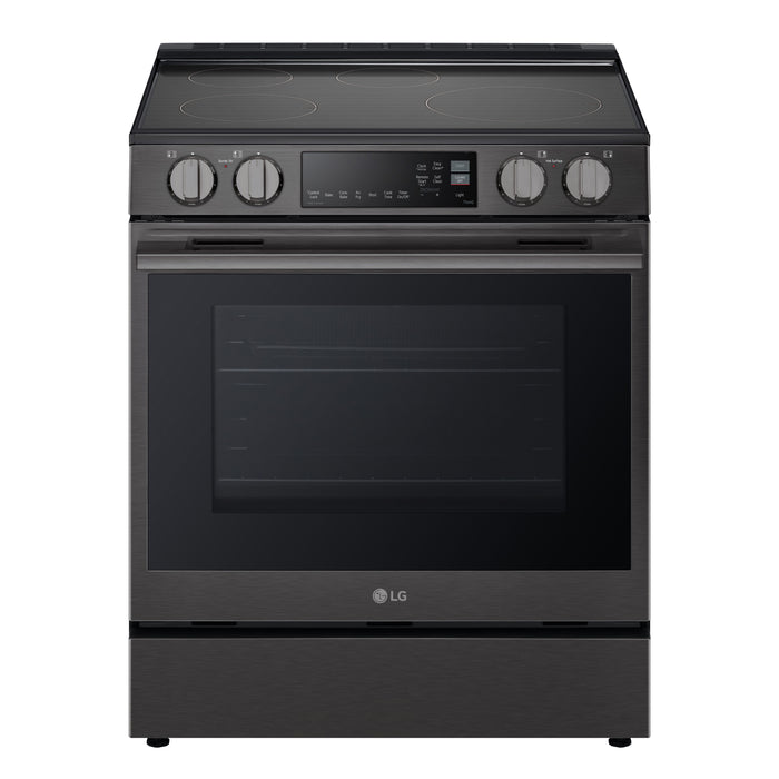 LG 30\" 6.3 Cu. Ft. Smart Slide-In Induction Range with Air Fry - Black Stainless - LSIL6334ZE