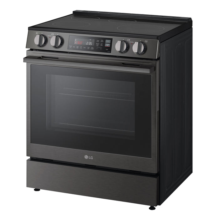 LG 30\" 6.3 Cu. Ft. Smart Slide-In Induction Range with Air Fry - Black Stainless - LSIL6334ZE