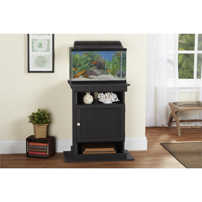 Ameriwood Home Flipper 10/20 Gallon Aquarium Terrarium Tank Stand - Black Oak