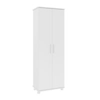 Manhattan Comfort Innovative Catalonia Mobile Shoe Closet with 10 Shelves - White