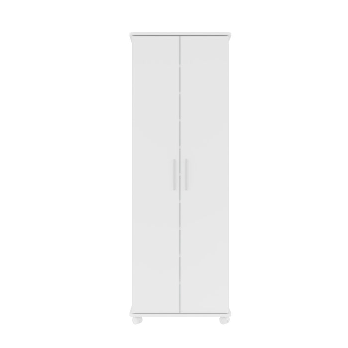 Manhattan Comfort Innovative Catalonia Mobile Shoe Closet with 10 Shelves - White