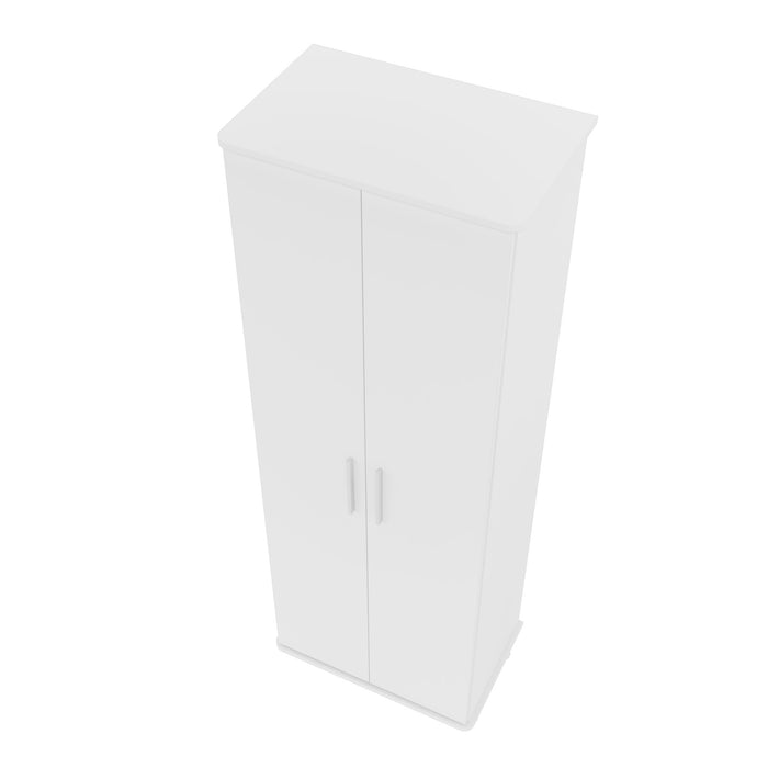 Manhattan Comfort Innovative Catalonia Mobile Shoe Closet with 10 Shelves - White