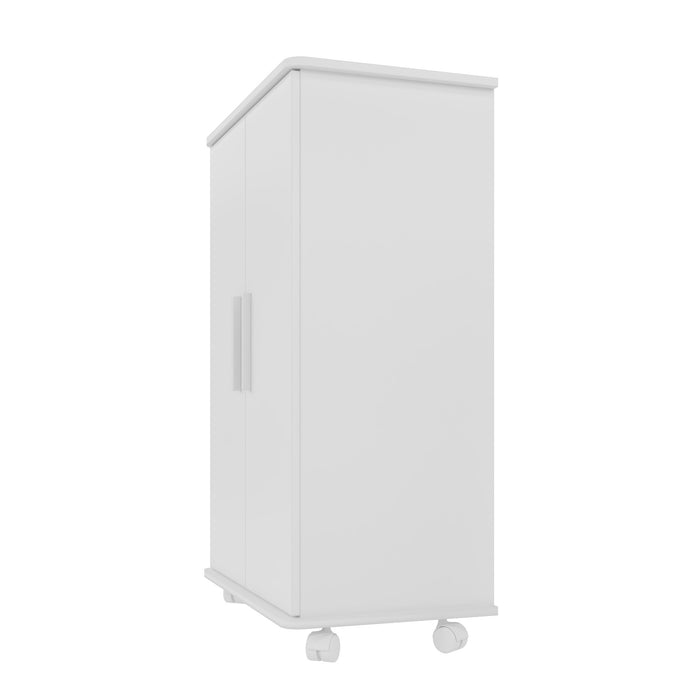 Manhattan Comfort Innovative Catalonia Mobile Shoe Closet with 6 Shelves - White