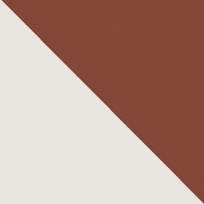 Manhattan Comfort Tribeca 35.43\" Mid-Century Modern TV Stand with Solid Wood Legs - Off White & Terra Orange Pink