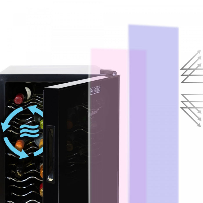 Koolatron 20 Bottle Wine Cellar with Mirrored Glass Door