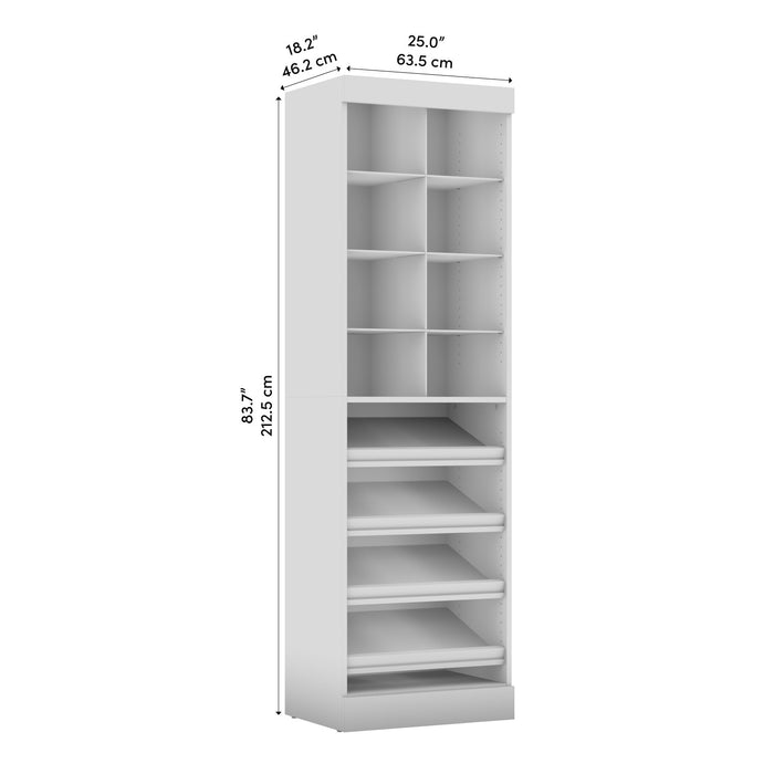 Bestar Pur 25 W Closet Shoe Organizer - White