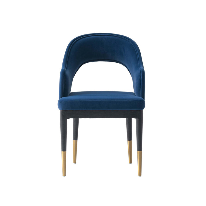 Carrington and Rockaway Modern Industry Chic 5-Piece Dining Set in Midnight Blue and Black