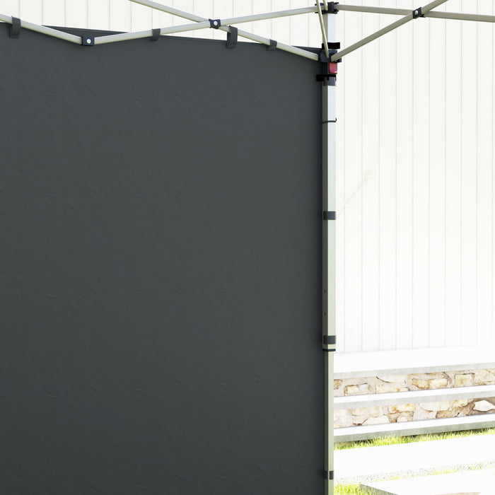 Outsunny 10'x20' Or 10'x10' Pop Up Canopy Side Panels Replacement, Grey