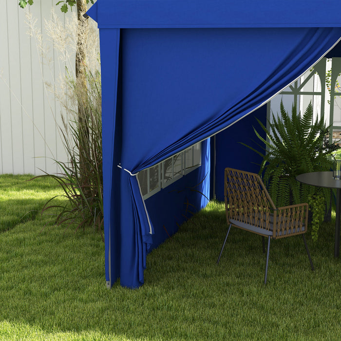 Outsunny 10'x20' Pop Up Tent Outdoor Easy Folding Gazebo Party Tent Blue
