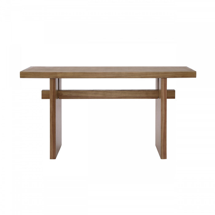 Emma 59.25\" Farmhouse Style Sofa Table for Entryway - Antique Brown